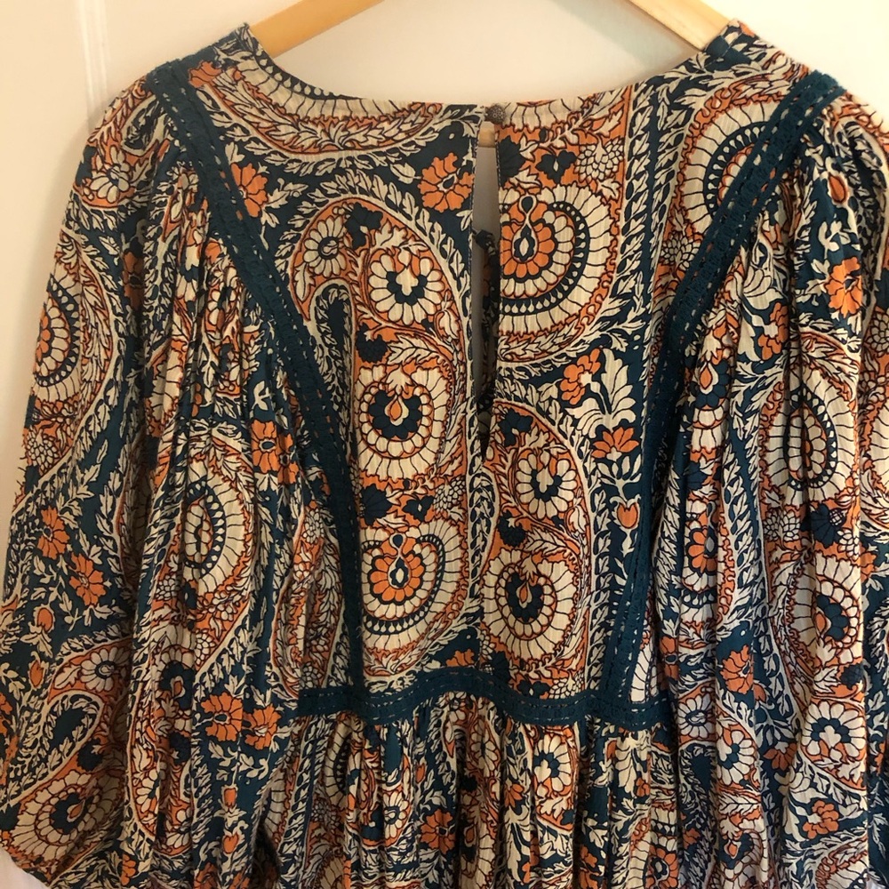Anthropologie mini Bohemian Paisley Tunic Dress - Picture 3 of 9